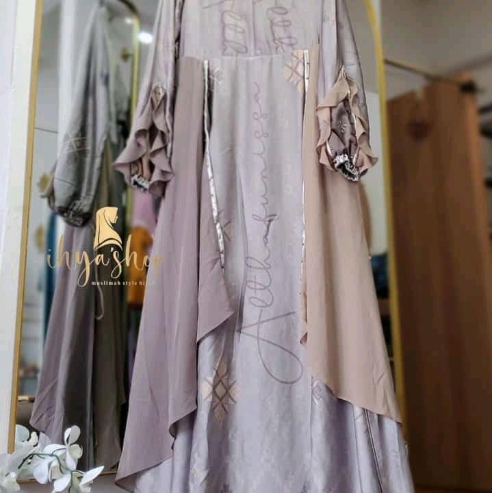Althafunnisa gamis mewah elegant silk premium Muslim Dress 4