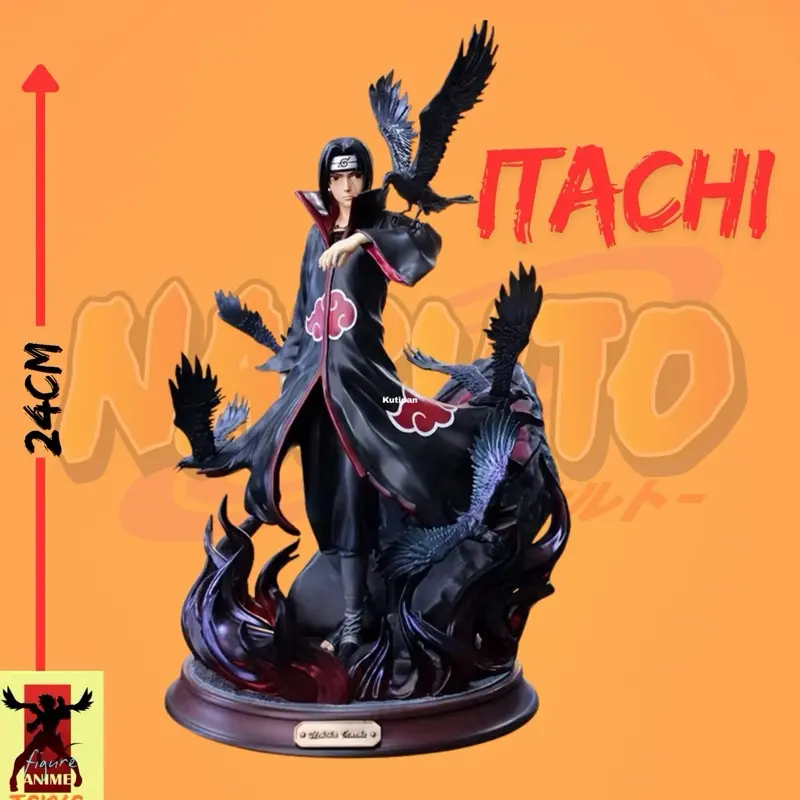 Itachi Akatsuki 24cm 2 Kepala Edisi Terbatas Patchi PVC Naruto Figurine Koleksi Anime