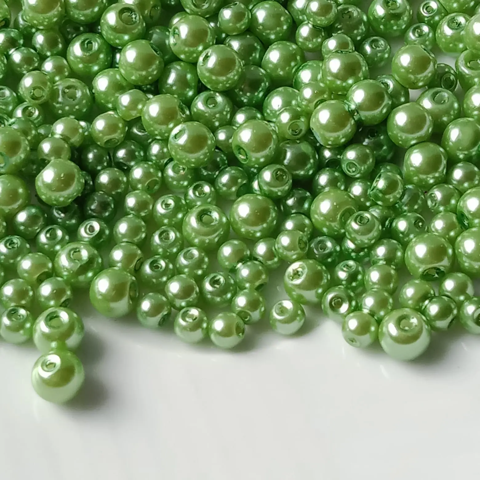 Mutiara berat sintetis lubang tembus mix ukuran 1 warna per 20 gram kurleb 100 butir Kerajinan manik beads payet meronce luxury mini set banel 🪩 bubble