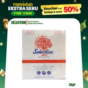 Selection Facial Cotton / Kapas Kecantikan / Kapas Make Up 35gr -1pcs
