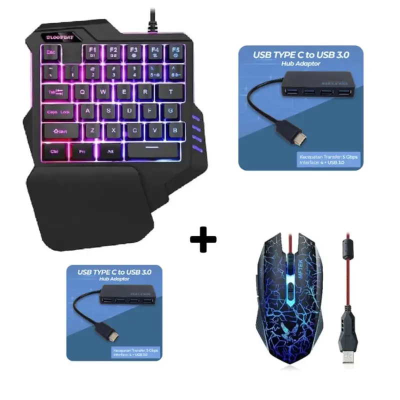 PROMO PAKET MOBILADOR KEYBOARD DAN MOUSE GAMING UNTUK SEMUA HP 2
