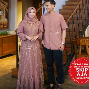 COUPLE KOKO +GAMIS BRUKAT FREE HIJAB