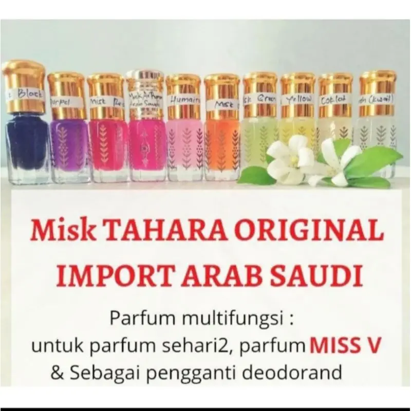 Misk Thaharah pengantin wangi original 3ml Non Alkohol Murni Sunnah Untuk Miss V Setelah Haid