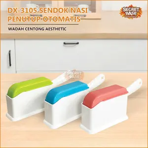 [COD] DX-3105 SENDOK NASI PENUTUP OTOMATIS - Centong Nasi Anti Lengket / Tempat Entong Nasi / Rice Spoon Holder