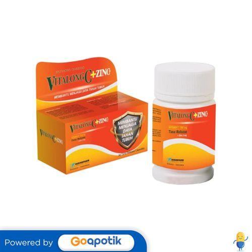 Gambar VITALONG C + ZINC BOTOL 30 KAPSUL dari Apotek Pradana by GoApotik Kota Tangerang Tokopedia