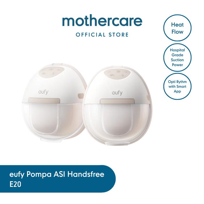 Gambar eufy Wearable Breast Pump E20 - Pompa ASI Pintar Elektrik Handsfree dengan Terapi Hangat HeatFlow dan tas charger/ Handsfree Breast Pump Heating Function with charging case/Wireless Smart Breast Pump dari Mothercare Indonesia Kota Administrasi Jakarta Utara Tokopedia