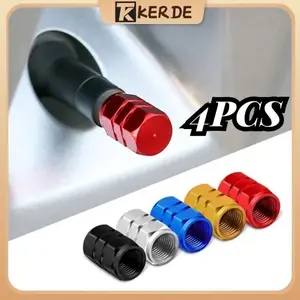 Tutup Pentil Ban 4Pcs Aluminium Tire Valve Cap Untuk Mobil Motor Sepeda