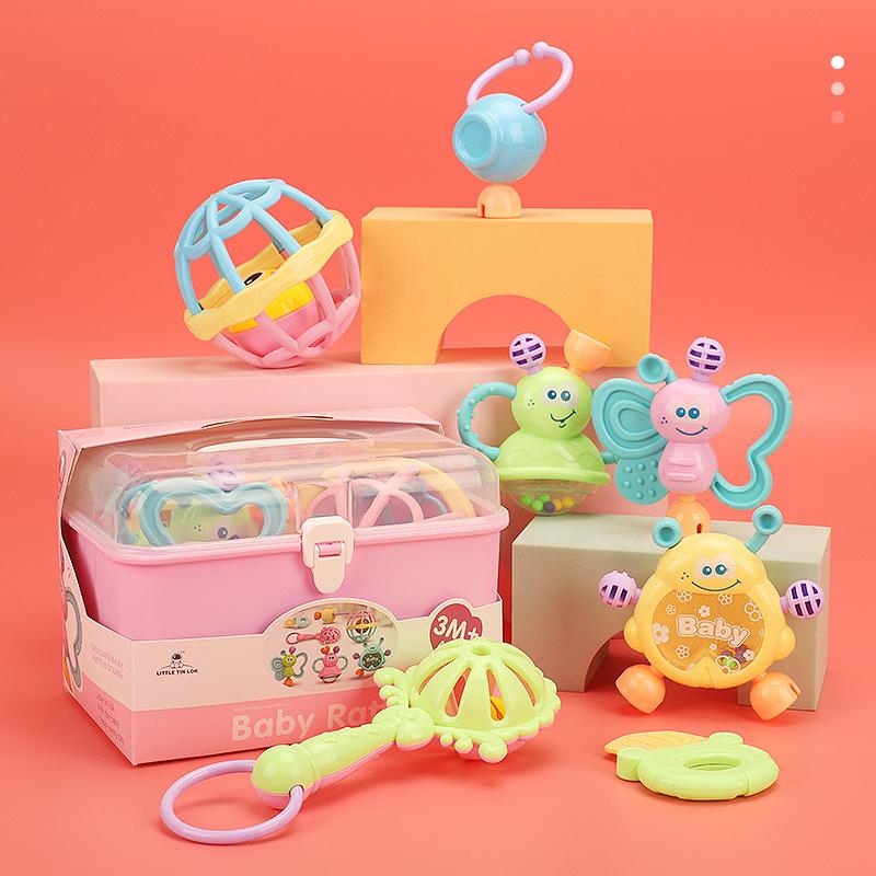Baby Teether Rattle Teething 7PC Kit Mainan Gigitan Bayi Gigitan Bayi Teether Mainan Bayi 6 Bulan L324