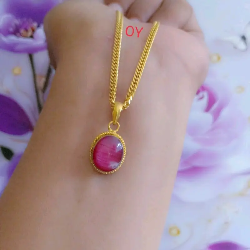 Kalung liontin ungu lapis emas  Liontin 0
