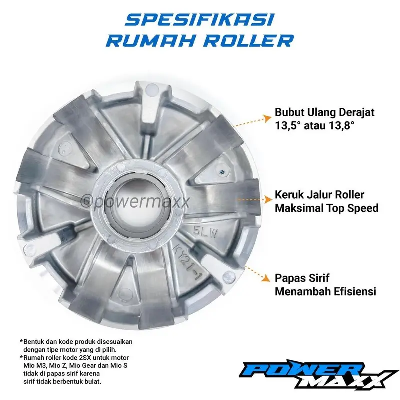 PAKET EXTRA FULL UPGRADE CVT soul gt x ride fino xeon fazzio freego nouvo xride x-ride 115 125 karburator karbu fi racing - Pulley Set ( Rumah Roller & Kipas Pulley ) + Mangkok Kampas Ganda + Per CVT + Roller + Per Kampas Ganda + Ekstra Pelengkap 3