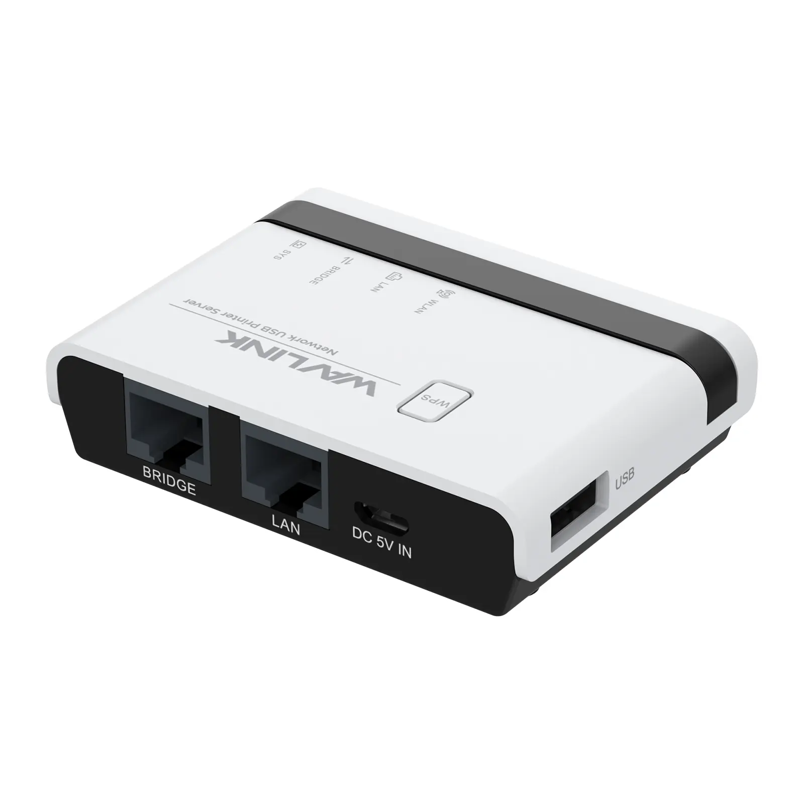Máy chủ in không dây USB, WAVLINK, Máy chủ in WiFi, với mạng LAN / cầu 10 / 100Mbps, 480Mbps USB2.0, Hỗ trợ chế độ có dây / không dây / độc lập, Tương thích với Windows / Mac và tất cả các máy in được hỗ trợ RAW