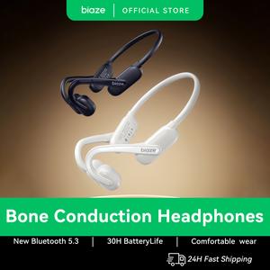 Biaze D92 Pro WirelessEarphone Bone Conduction BluetoothHeadphones Not In-ear IPX5 Waterproof HeaBuilt-in Microphone Remote Control NoiseCancellation Built-in Microphone PlasticWireless