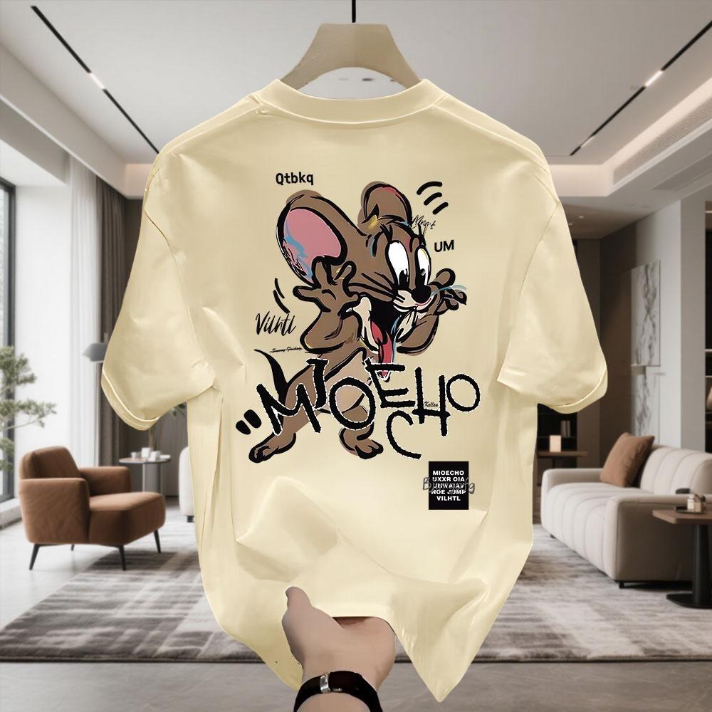 Kaos Oblong Lengan Pendek Motif Tikus Lucu 100% Katun Ukuran Besar Unisex Kaos Oblong Lengan Pendek Motif Tikus Lucu 100% Katun Ukuran Besar Unisex