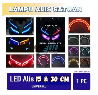 DRL FLEKSIBLE LAMPU ALIS 30 CM DAN DEMON 3 LED LAMPU DIAM