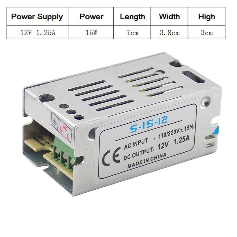 Product Introduction of Power Supply DC 12V 1.25A Lighting Transformer LED Strip Light Switch Driver Charger  AN1A 5