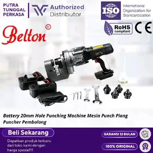 Battery 20mm Hole Punching Machine Mesin Punch Plong Puncher Pembolong