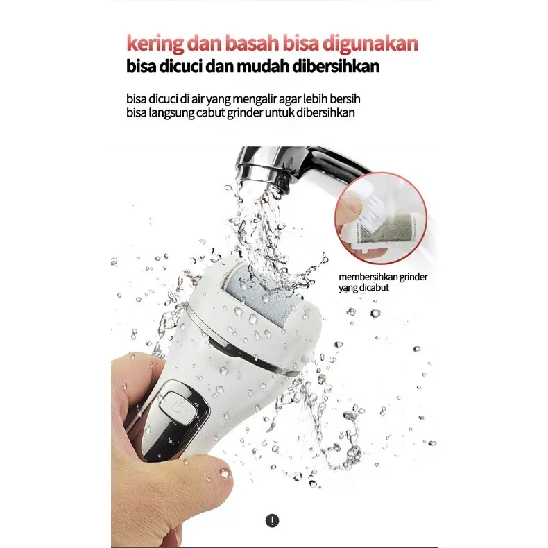 Penghalus Tumit Kaki Penghalus Kaki Elektrik Untuk Kulit Mati Dan Kapalan Callus Remover Pedicure Menicure 2