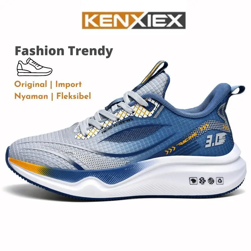 KENXIEX Dewa Sepatu Olahraga Pria Sepatu Pria Casual Sneakers Fashion Cowok  Kekinian Sport Shoes purple 42