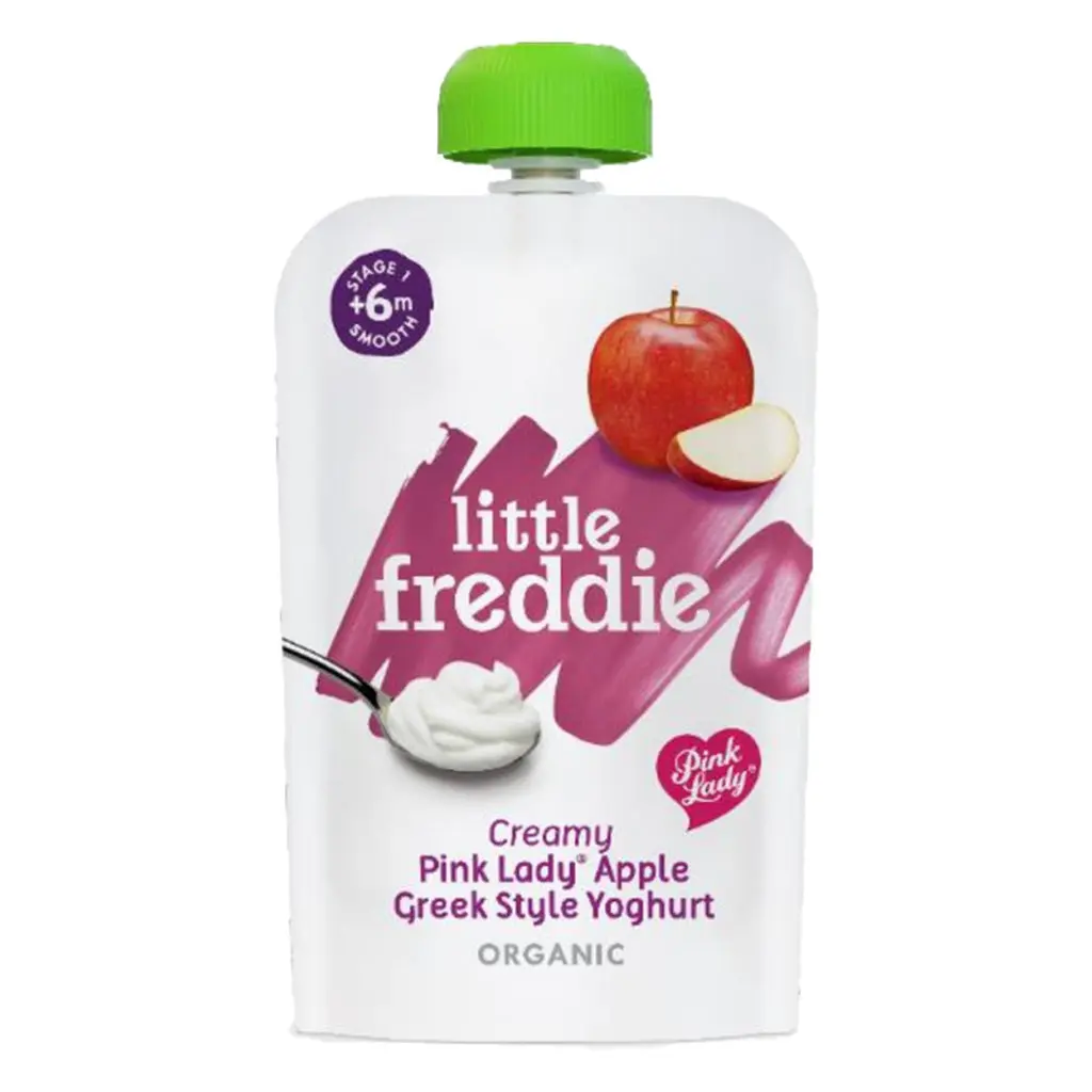 Little Freddie Organic Greek Style Yoghurt - Creamy Pink Lady Apple Dairy Milk