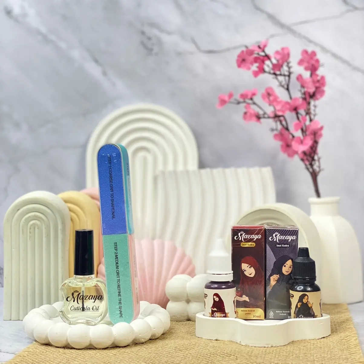 Paket Lengkap Kutek Ombre Maroon+Black dan Maroon+Brown dengan Buffer NEW dan Vitamin Kuku NEW - Nail, Remover, Polish (vitamin new APL)