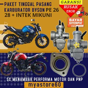 Paket TINGGAL PASANG PNP BYSON Langsung Pasang!!! Karburator Karbu KEIHIN PE 24 PE 26 PE 28 Carburator Pe24 Pe26 Pe28 + Manipul Intek Mikuni Vm24 26 Koso Keihin