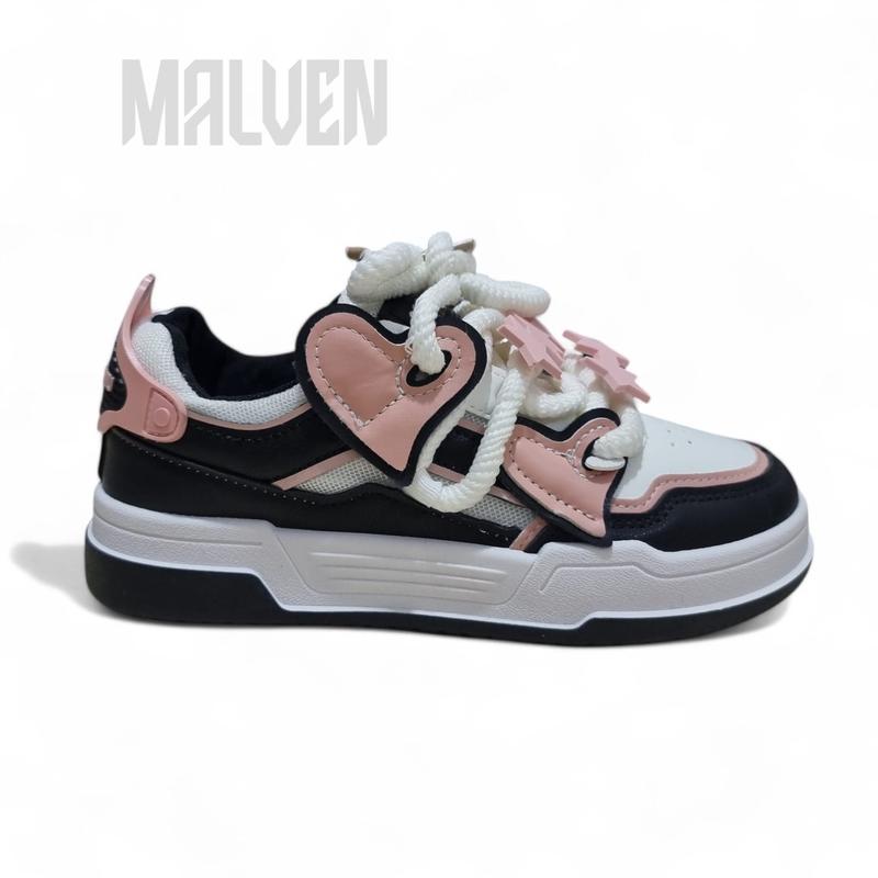 Sepatu sneakers wanita fashion kasual bahan sintetis/sepatu model korea sneaker 5