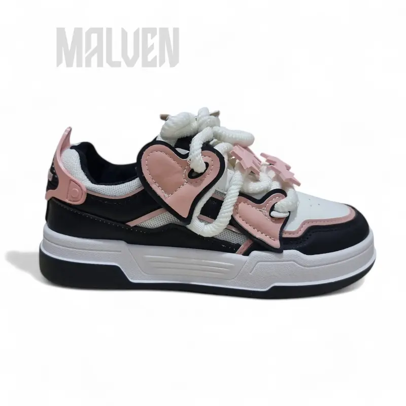 Sepatu sneakers wanita fashion kasual bahan sintetis/sepatu model korea sneaker 5