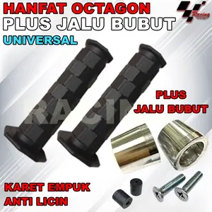 HANFAT OCTAGON PLUS JALU BUBUT HANGRIP GRIP HANDGRIP VARIO 160 ABS CBS BEAT STREET DELUXE GEN 1&2 STYLO AEROX VIXION BANDUL UNIVERSAL