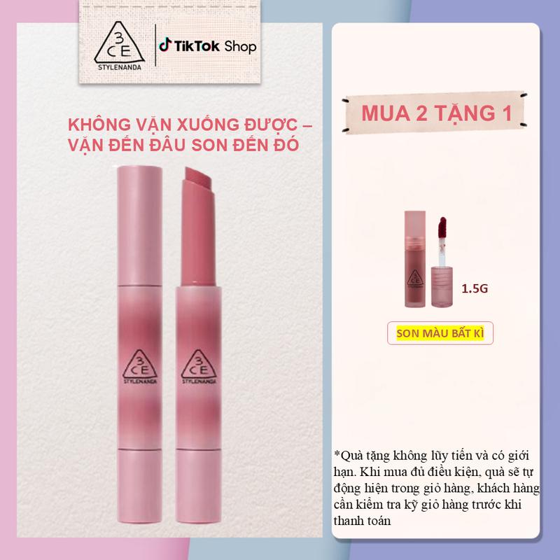 [VẶN ĐẾN ĐÂU SON ĐẾN ĐÓ - KHÔNG VẶN XUỐNG ĐƯỢC] Son bóng dưỡng môi bắt sáng 3CE Shine Reflector 1.7g