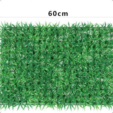 buatan 40x60cm, pagar dan pagar tanaman, dinding tanaman simulasi, digunakan untuk dekorasi rumah, dekorasi taman, dekorasi kafe, dinding latar belakang TV, kerai dan insulasi suara serta pengurangan kebisingan Hijau   sintetis 9