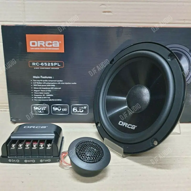 Speaker Split Orca RC 652SPL - 6.5 Inch Speaker Pintu 2 Way Mobil Universal Car Speakers Audio Mobil 3