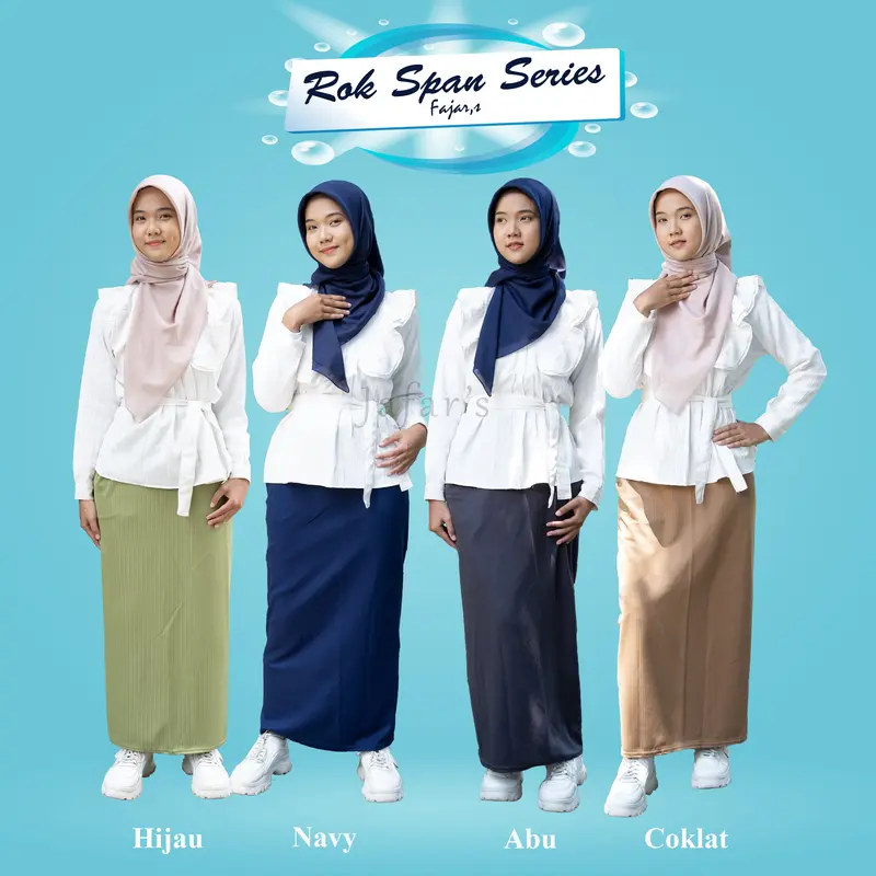 Rok Span knit rok semi rajut Polos Bawahan Simple 6
