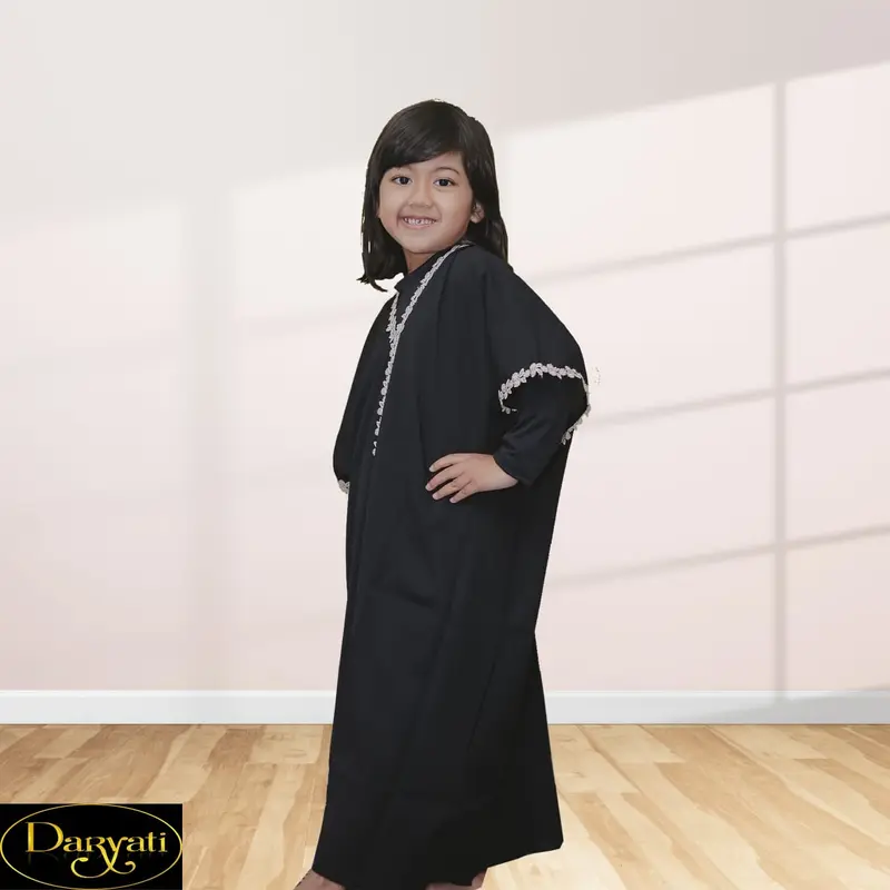 Fashion Anak Viral Kekinian Kaftan Anak Perempuan Usia 1-9 Tahun Cantik Lembut Panjang Nyaman Gamis Muslim 6