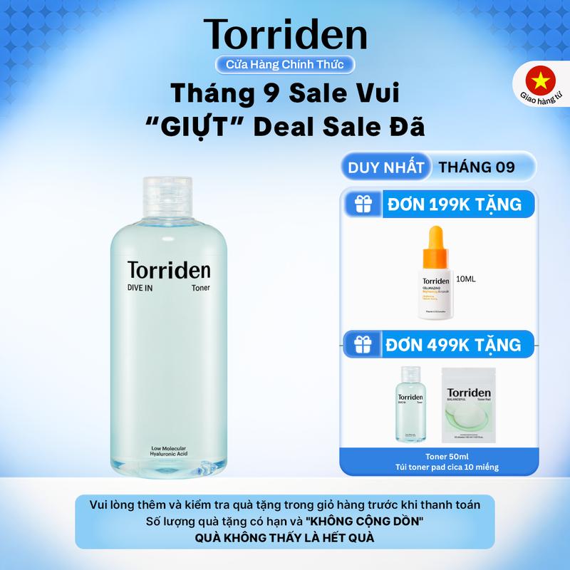 Toner Hyaluronic Acid Torriden Dive In 300ml Hỗ Trợ Làm Mát Cấp Ẩm Cho Da