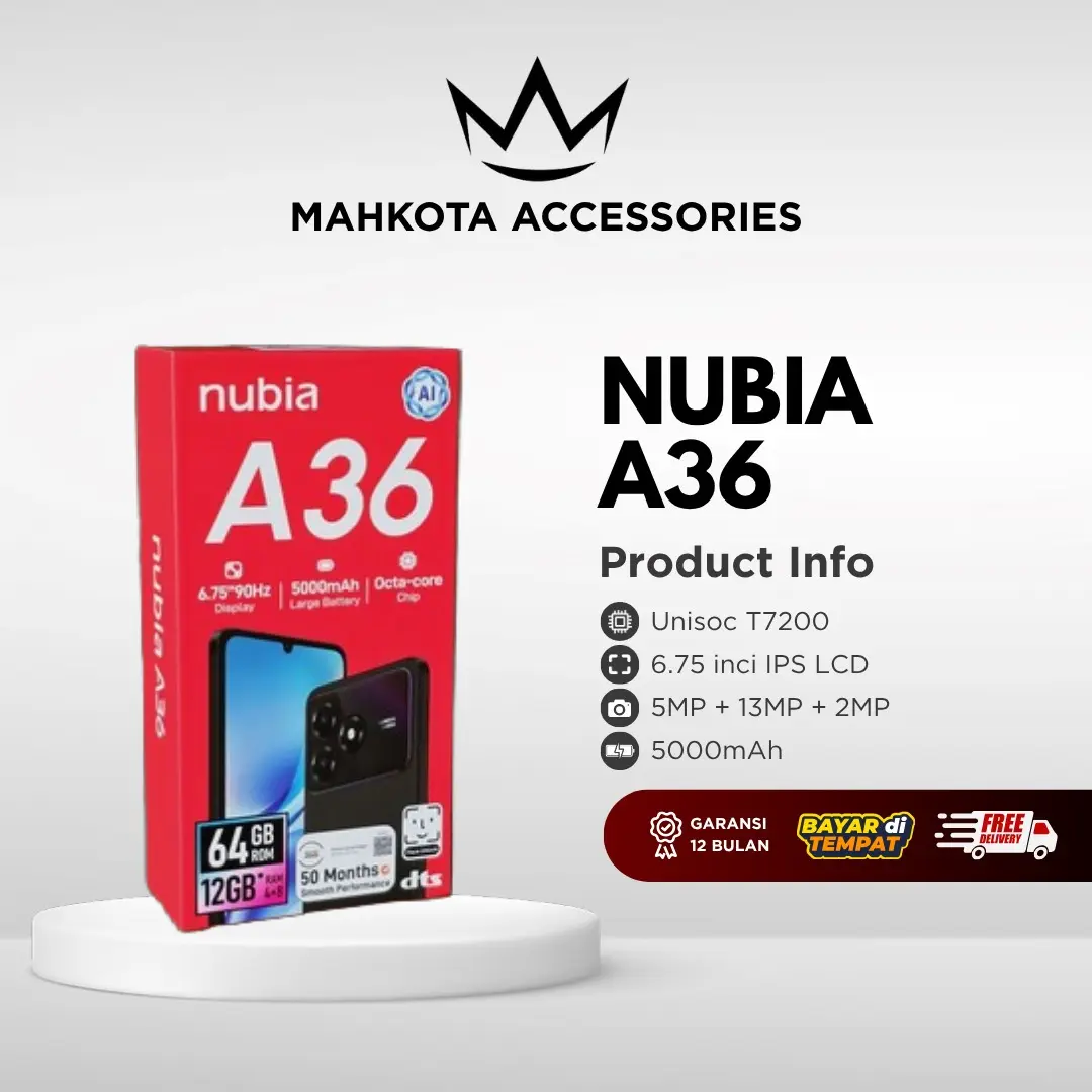[LIVE PRODUCT] ZTE NUBIA A36 4GB/64 GARANSI RESMI - SMARTPHONE/PONSEL
