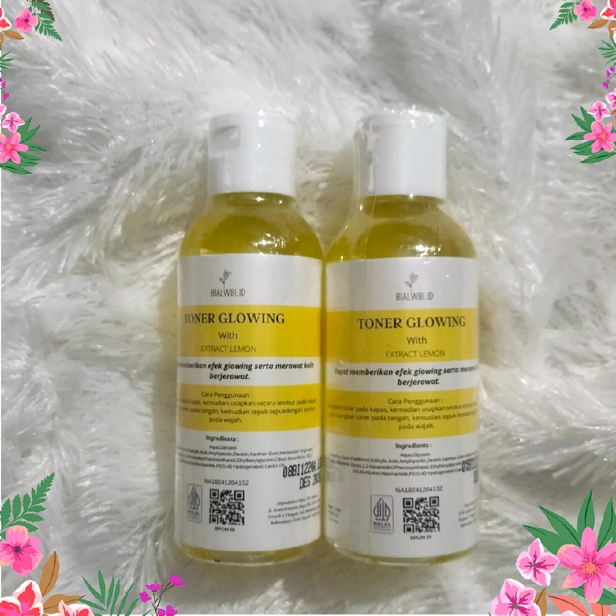 BIALWBI Toner Glowing Extract Lemon With Niacinamide Salicylic Acid Panthenol ( GET 2 PCS ) Mencerahkan Wajah Pengangkat Kotoran Perawatan Berjerawat Pencerah