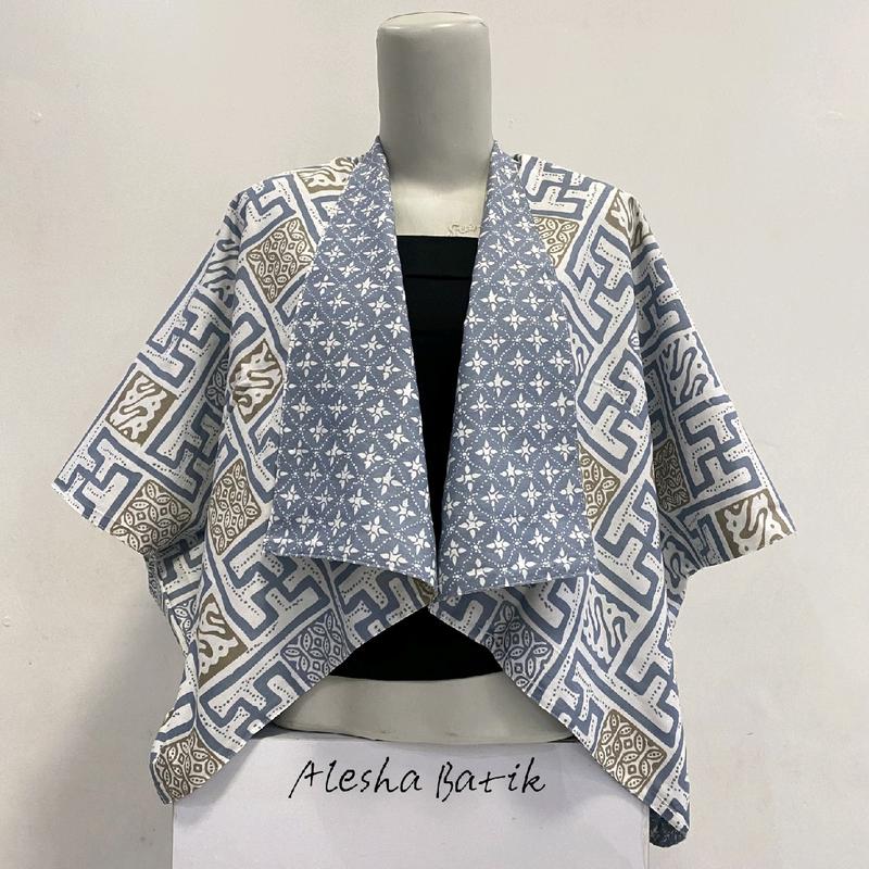 BOLERO KELELAWAR KOTAK //BOLAK BALIK DUA MOTIF//BOLERO MODERENBatik Wanita 6