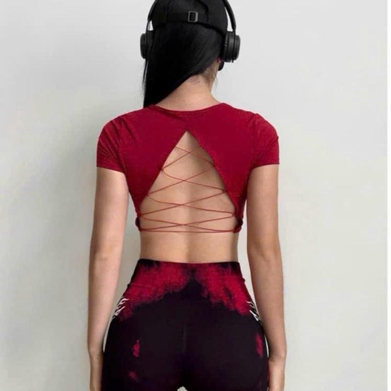 ÁO CROPTOP TAY NGẮN DÂY MẢNH C6 - THUN POLLY - MÚT RỜI - THÍCH HỢP ĐI TẬP GYM , AEROBIC ,.., - MIDORI SPORT