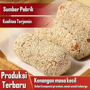wijen manco bola Kerupuk wijen snack Camilan tradisional wijen buatan tangan, kue manisan, cocok sebagai teman minum teh, biskuit wijen, kemasan individual.