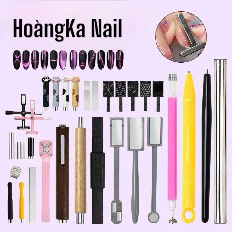  Nam Châm Hít Mắt Mèo Nam châm trái tim tên lửa rubi tròn vuông,phen móng gấu thỏ bi chuỗi,đủ các loại - phụ kiện nail Hoàng ka 