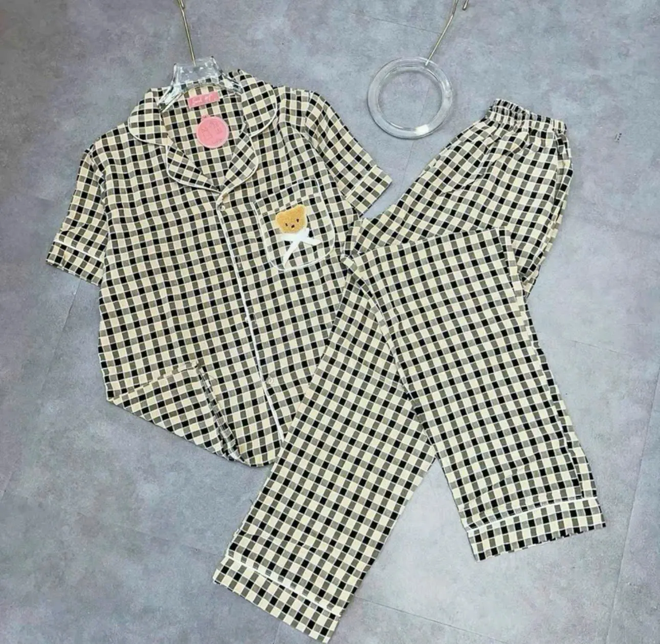 bộ đũi nhung áo cộc quần dài size 40-60kg