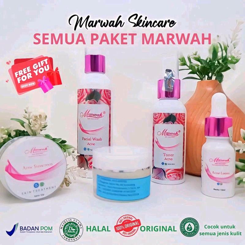 Semua Paket Marwah Skincare krim malam klinik untuk anti aging flek hitam dan kerutan mencerahkan kulit agar wajah glowing putih memudarkan flek hitam noda hitam menyamarkanbekas jerawat yang membandel Mengencangkan Platinum diamond bright tea tree 0