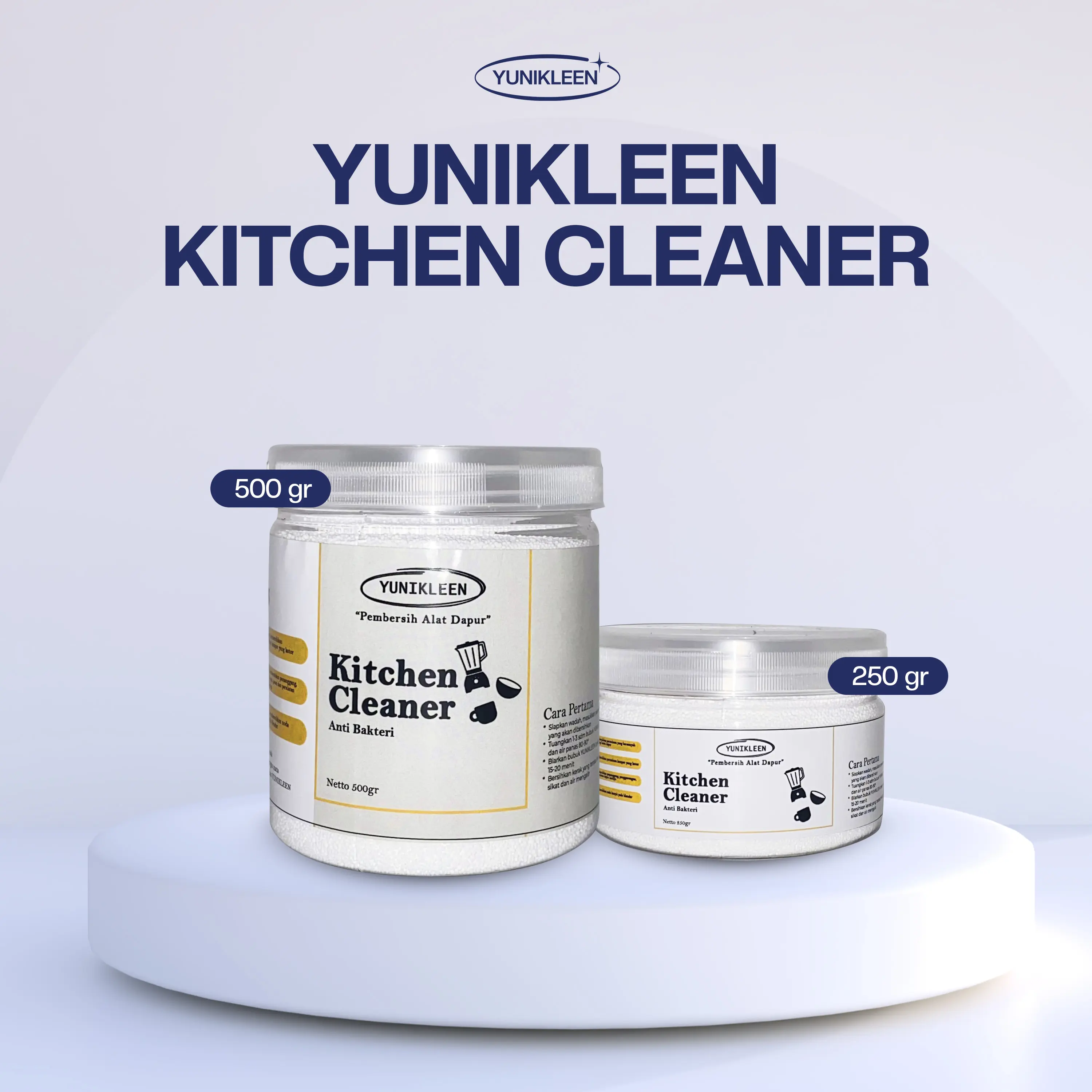Pembersih Peralatan Dapur Yunikleen Kitchen Cleaner - 250gr, Serbuk Ajaib, Kuning