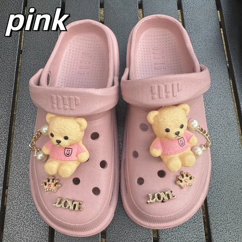 Sandal wedges wanita terbaru dengan berbagai aksesoris sandal pantai outdoor bersol tebal yang nyaman 3