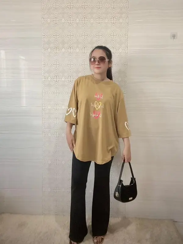 KAOS OVERSIZE /ATASAN WANITA/ATASAN KEKINIAN LENGAN 7/8/ATASAN HIJAB 2