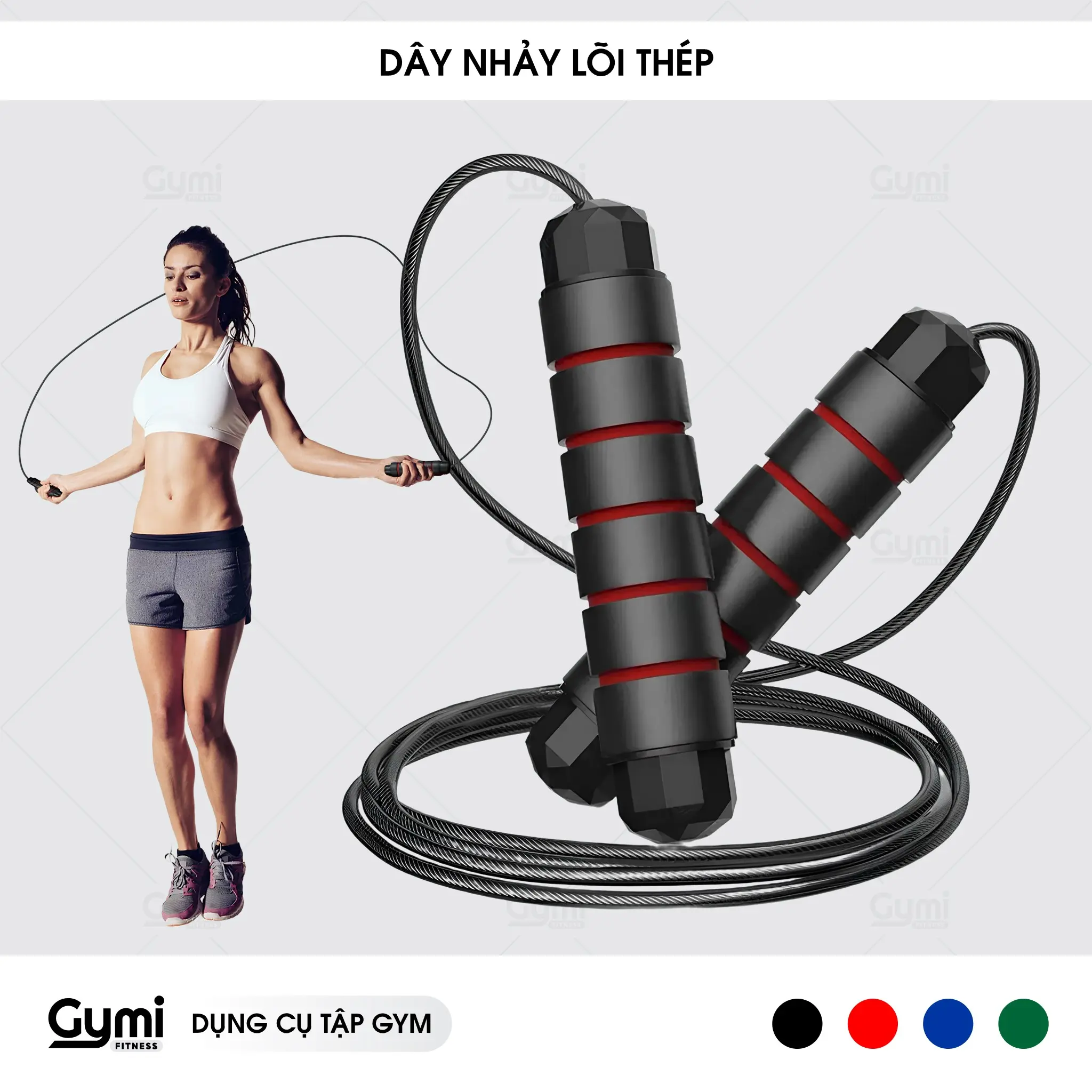 Dây Nhảy, Dây Nhảy Thể Lực Tập Thể Dục Thể Thao Cao Cấp 2,9m - DN01