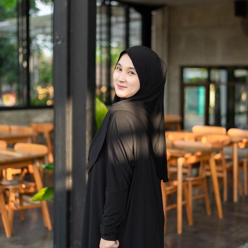 Humaira Dress - Nameera Style - Abaya One Set, Batwing, Bahan Jersey, All Size, Busui Friendly 5