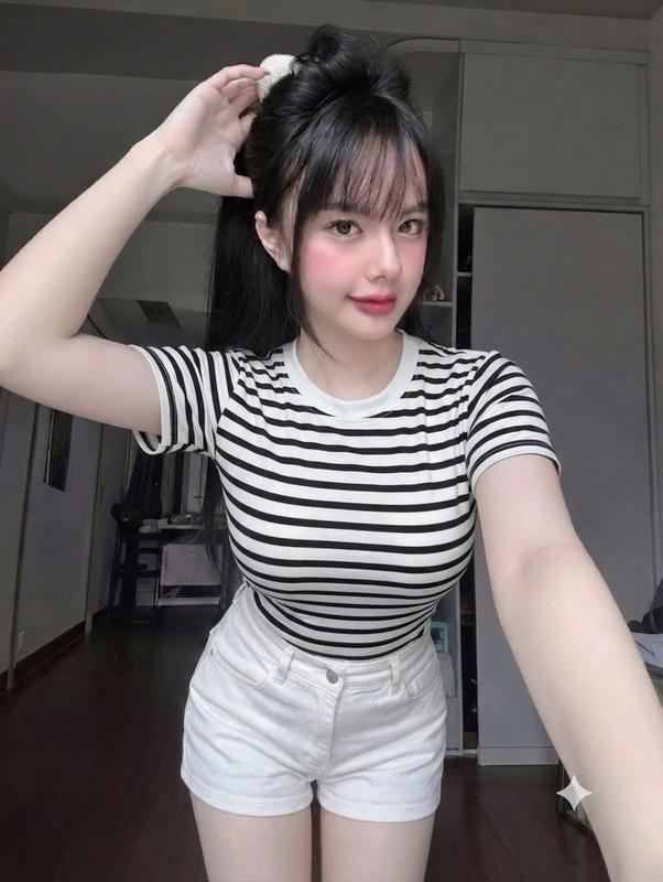 Áo thun Sọc nhiều màu body cổ tròn thun borip co giãn size đến 63kg