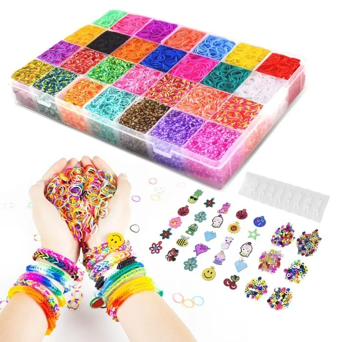 STOK NEW (❤💘) RAINBOW LOOM BANDS / GELANG KARET WARNA WARNI / TALI KARET LOOM