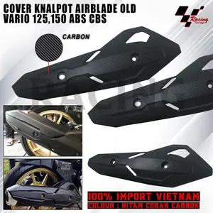 COVER TUTUP TAMENG KNALPOT AIRBLADE VARIO 125 150 160 ABS CBS PCX CBU AIR BLADE CARBON KARBON ACCECORIES AKSESORIES MUFFLER MUFLER MOTOR MOTORCYCLE HONDA VIETNAM